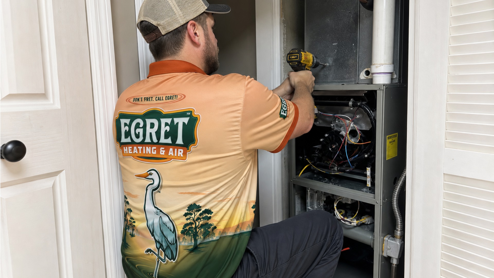 Egret mechanical equipment service for a St. James Parish property.